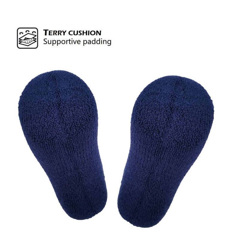 HIGHCAMP 2 Pairs Kids Merino Wool Ski Snowboard Socks Boy Girl Toddler Snow Socks/Alps Navy, M - Image 5